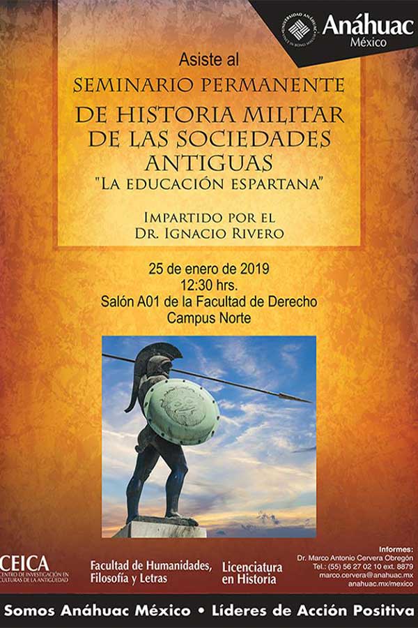 Seminario Permanente: Historia Militar de las Sociedades Antiguas. La educación espartana.