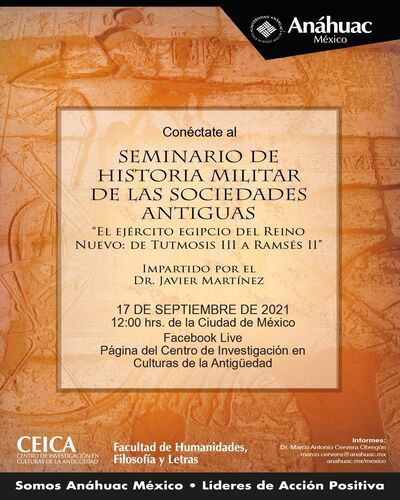 Seminario de Historia Militar de las Sociedades Antiguas: El ejército egipcio del reino nuevo: de tutmosis III a Ramsés II