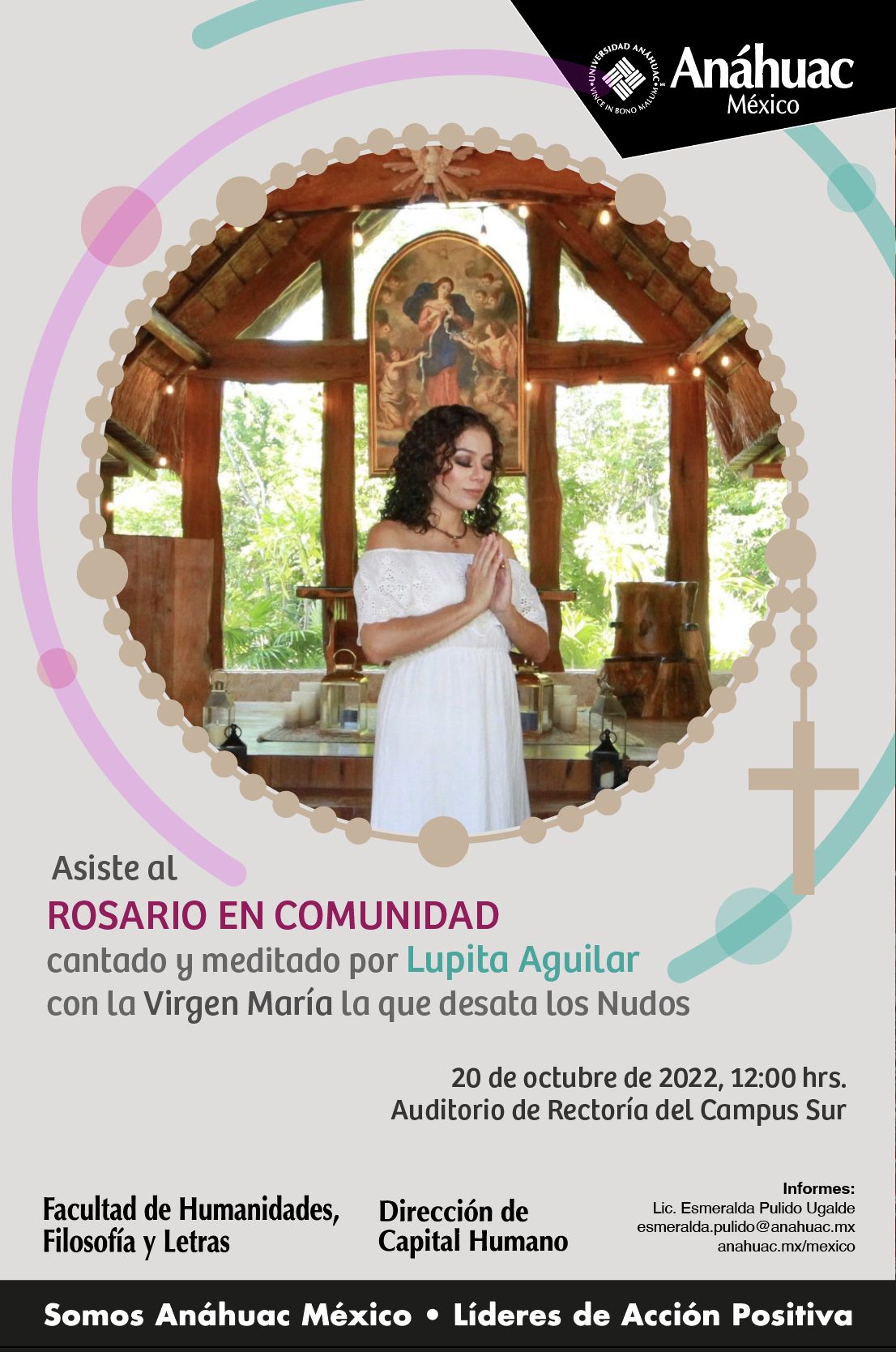 Rosario en Comunidad cantando y meditando por Lupita Aguilar (la voz de María)