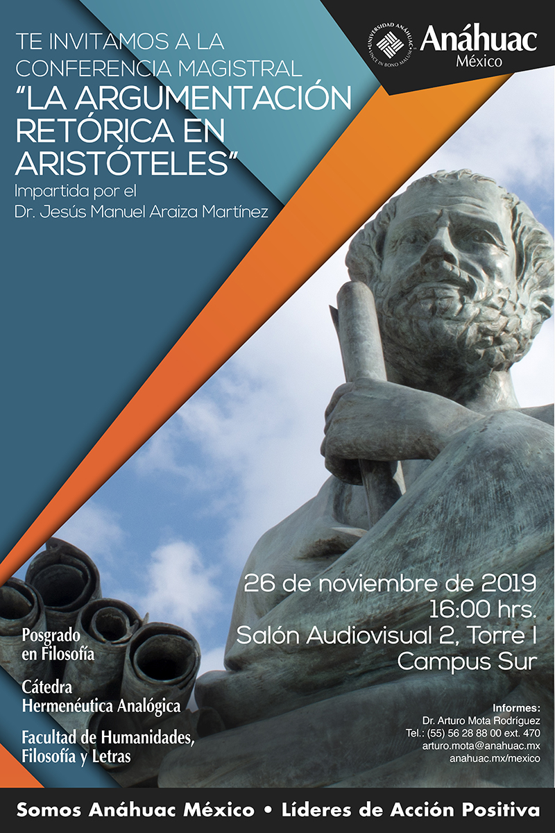 Conferencia Magistral: La Retórica en Aristóteles (Dr. Jesús Manuel Araiza Martínez - Universidad Autónoma del Estado de Morelos)