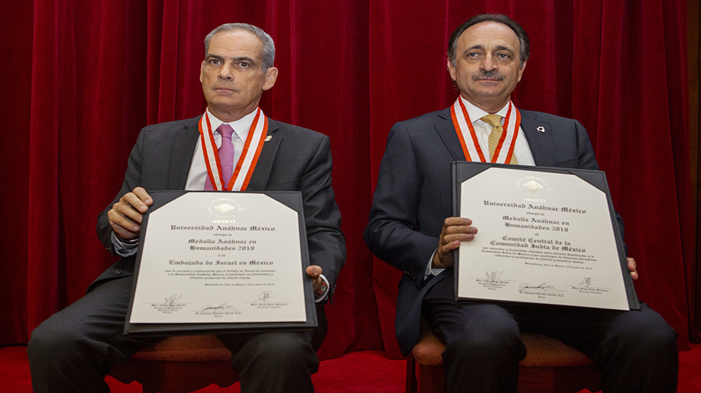 Medalla Anáhuac en Humanidades 2019 a la Embajada de Israel y a la comunidad judía