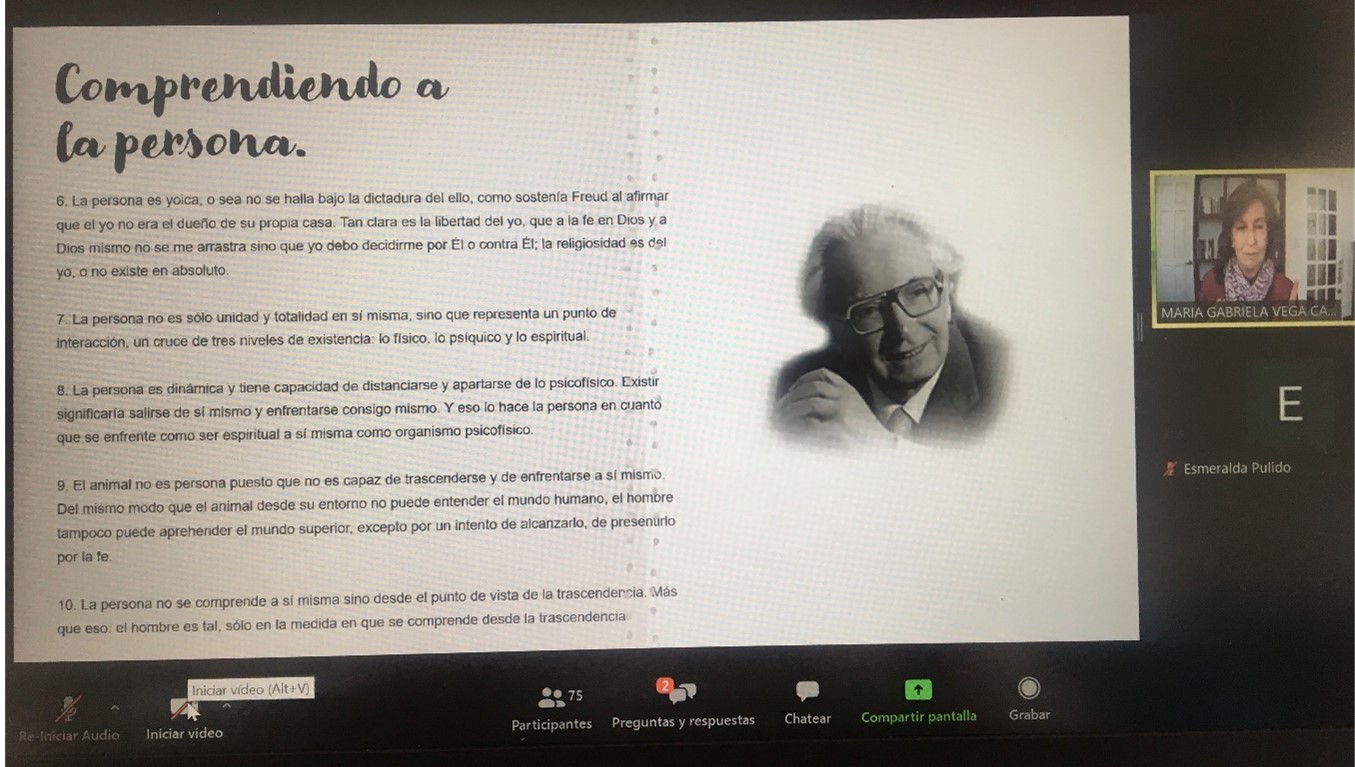 Conferencia sobre el valor de la persona