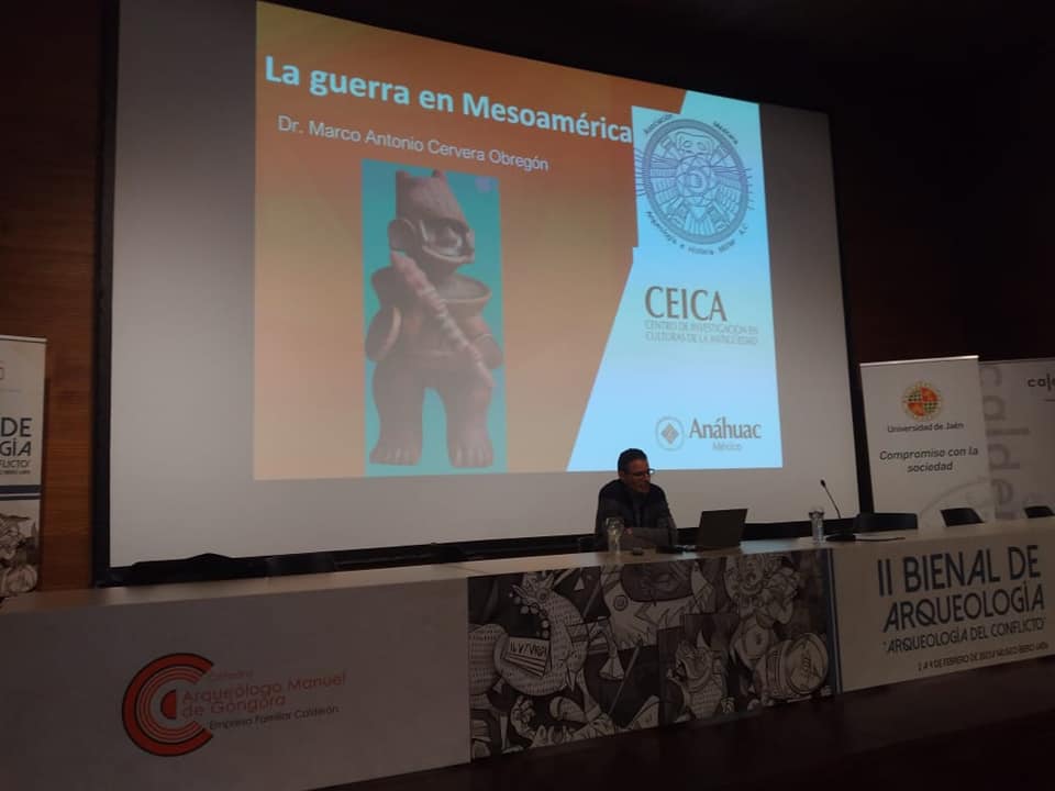 Marco Cervera presenta investigación sobre la guerra mesoamericana en la Bienal de Arqueología del Conflicto en Jaén, España