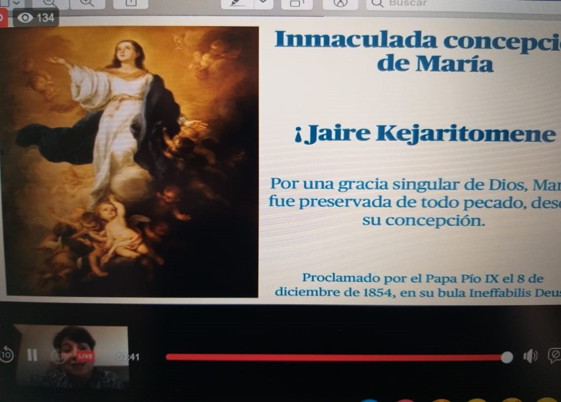 Realizamos la conferencia virtual María en el misterio de Cristo
