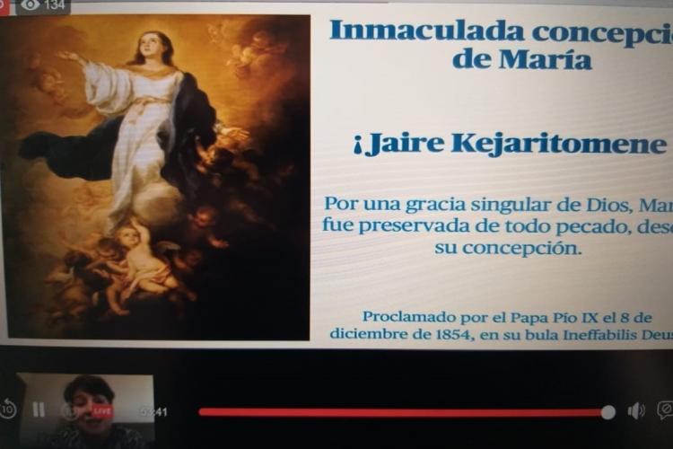 Realizamos la conferencia virtual María en el misterio de Cristo