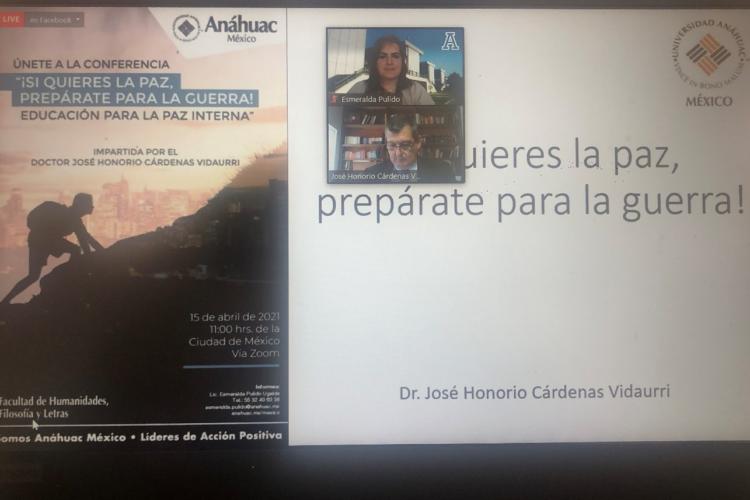 Director de la Facultad de Humanidades imparte conferencia sobre educación para la paz