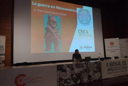 Marco Cervera presenta investigación sobre la guerra mesoamericana en la Bienal de Arqueología del Conflicto en Jaén, España