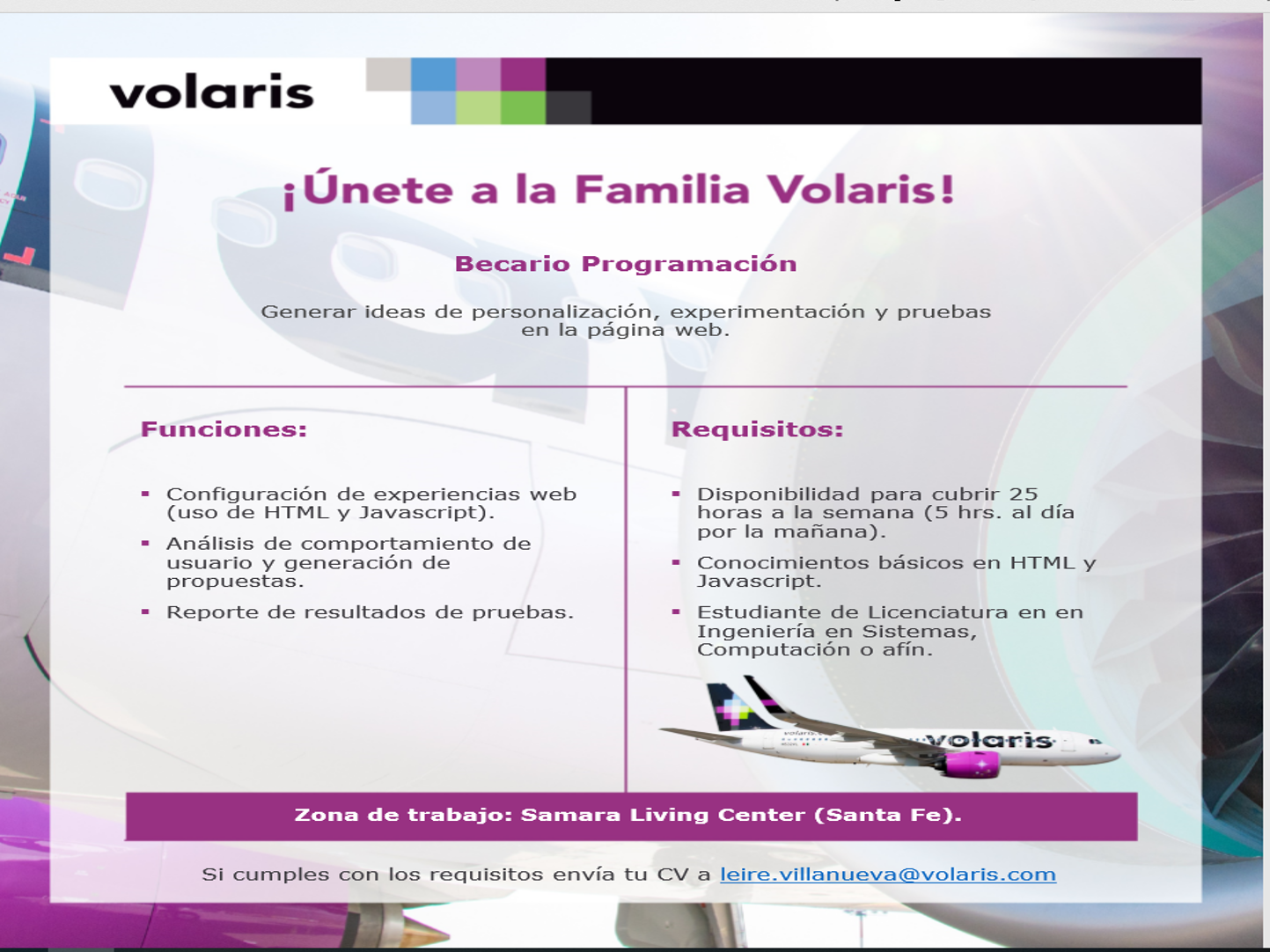 Volaris: Becario de Programación