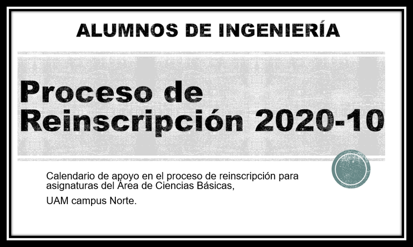 Proceso de Reinscripción 2020-10