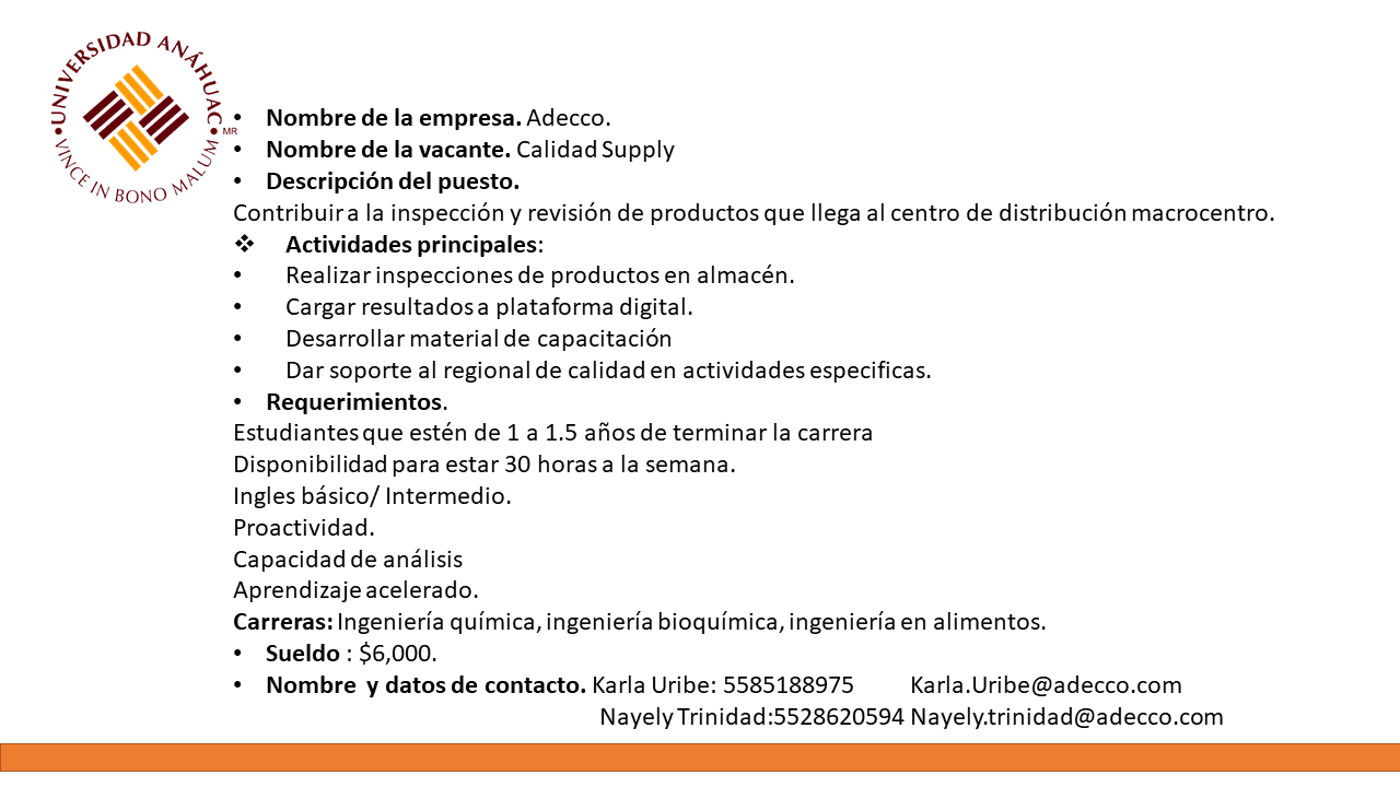 Adecco vacante