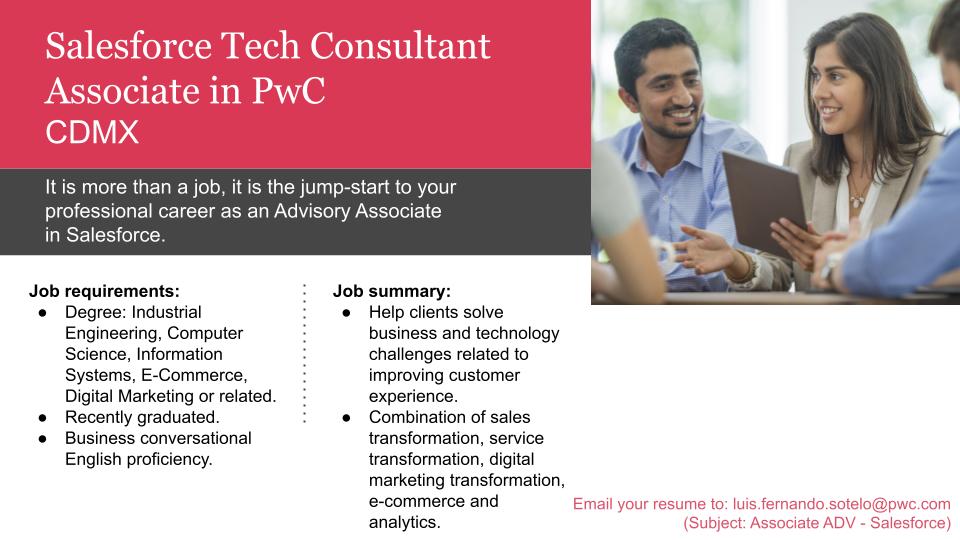 Salesforce Tech Consultant Associate in PwC