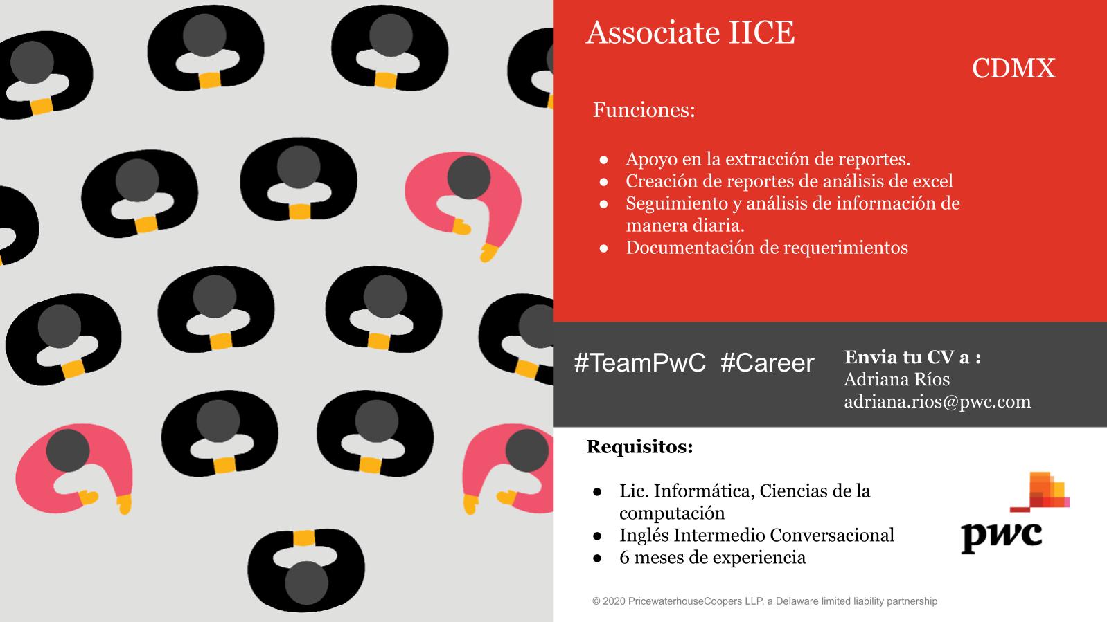 PWC vancante Associate IICE