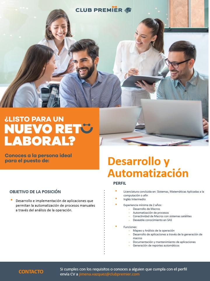 Especialista de Desarrollo y Automatización