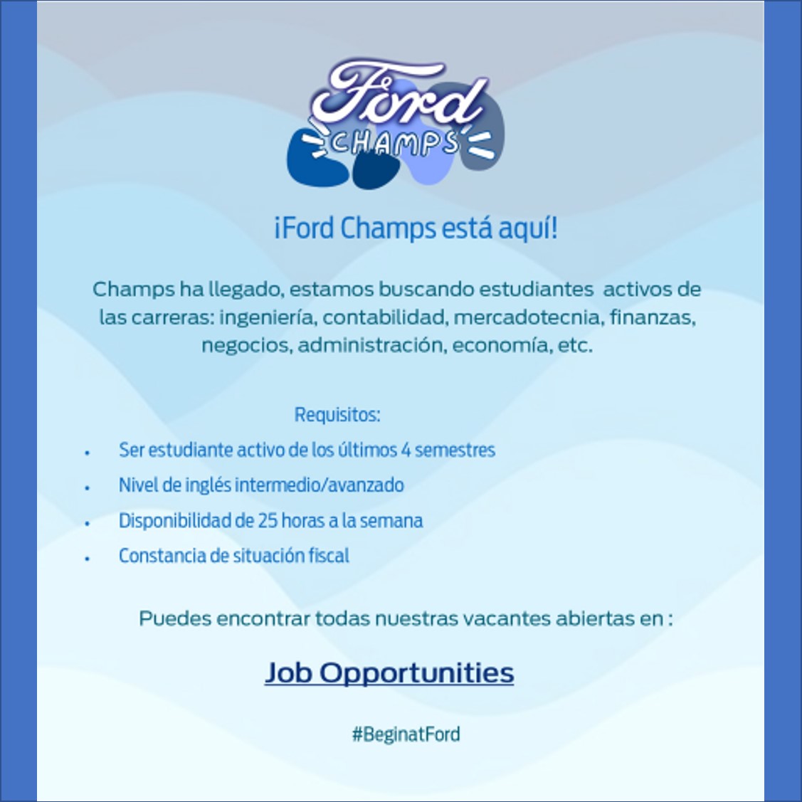 Programa de Becarios - Ford Champs