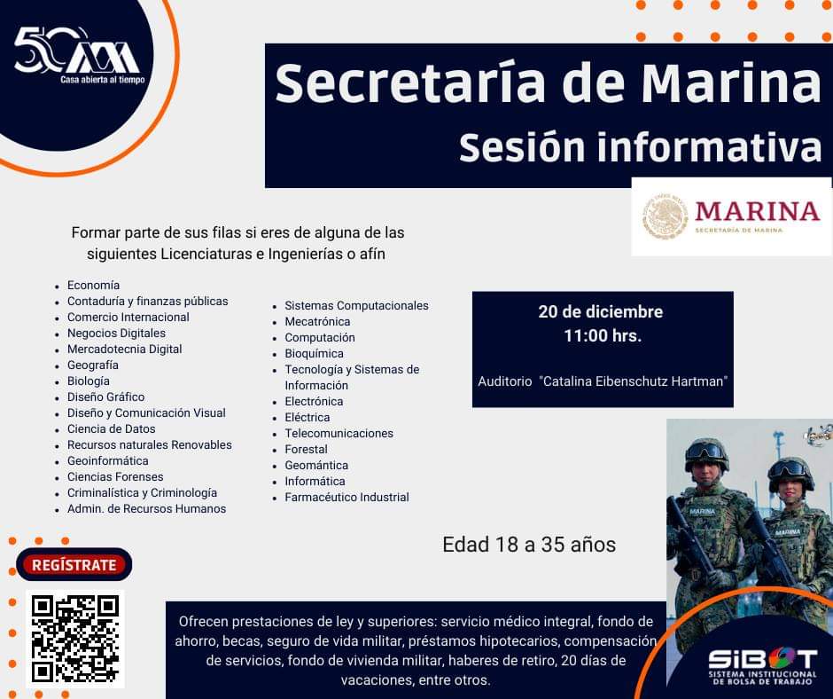 SESIÓN INFORMATIVA - Forma parte de la Secretaría de Marina