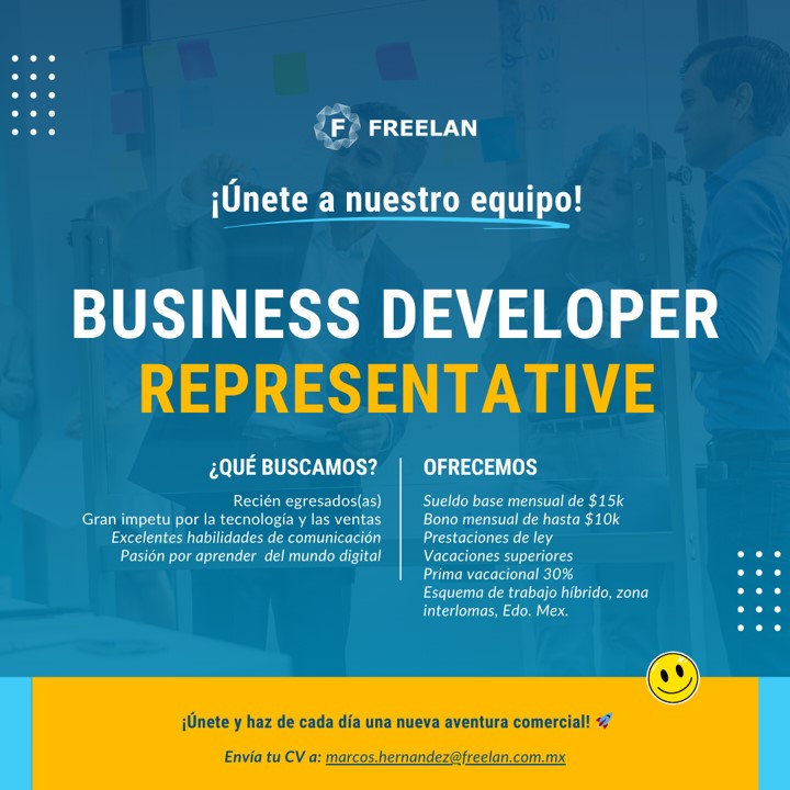 VACANTE - Business Developer Representative / Freelan