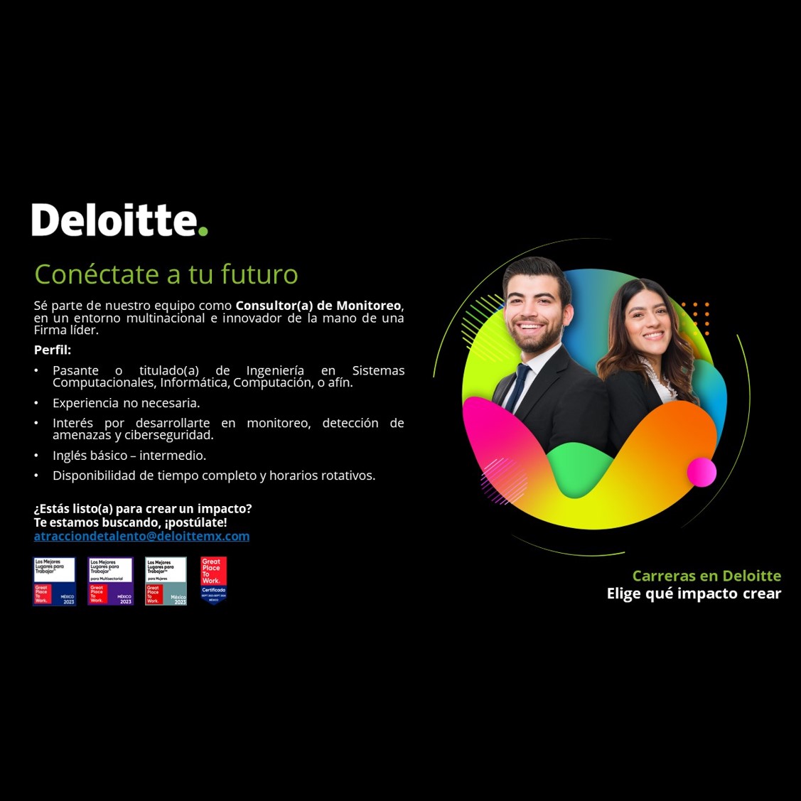 VACANTE - Consultor(a) de Monitoreo | Deloitte