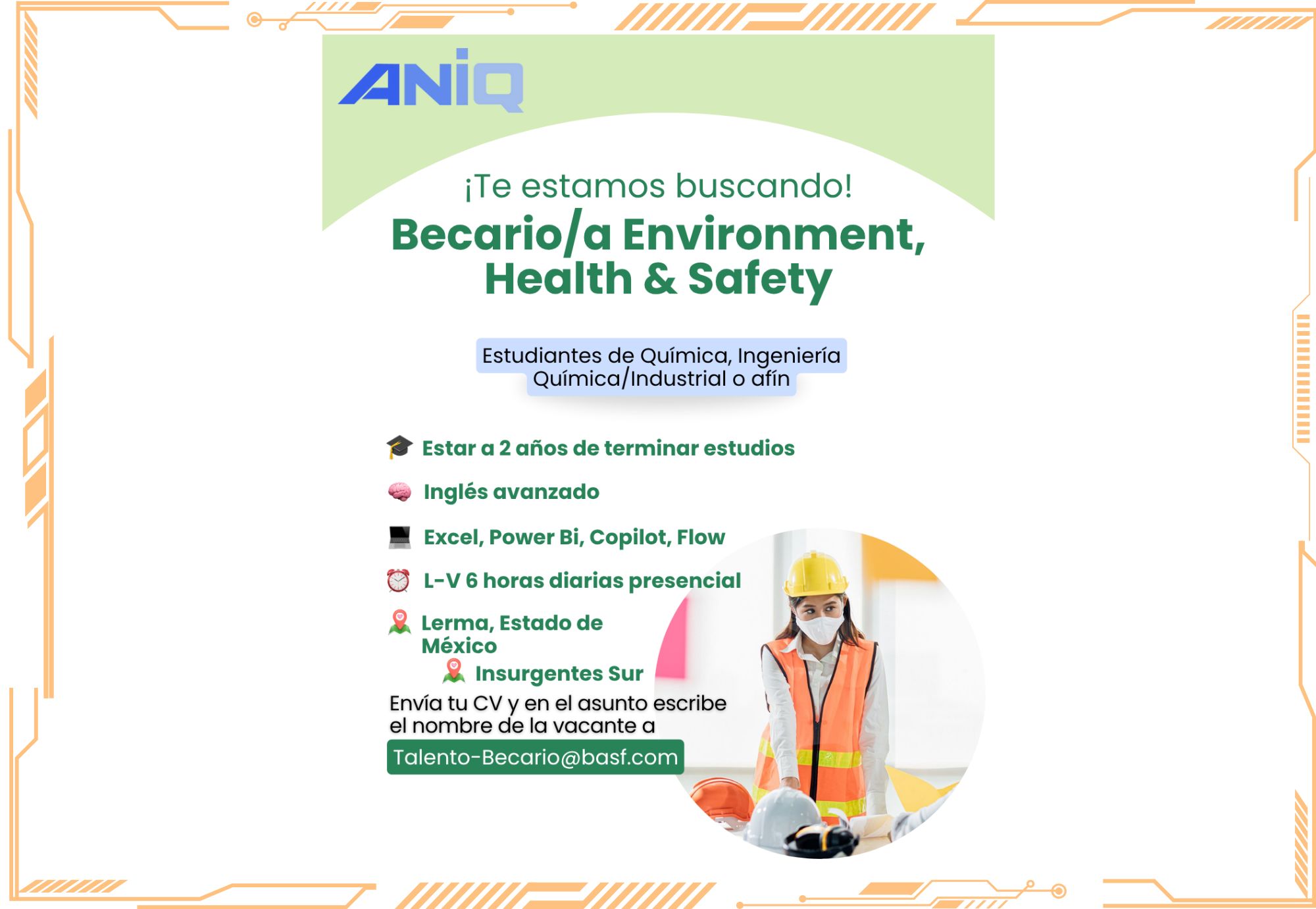 ANIQ | Becario/a Environment, Health & Safety