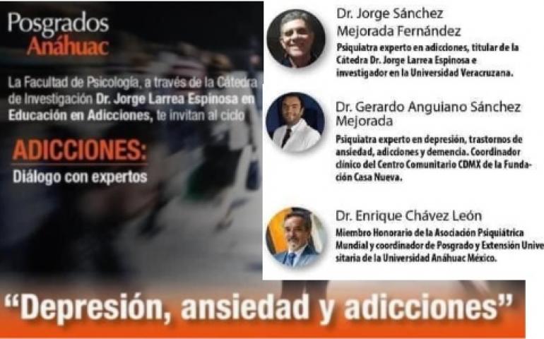 Webinar de Adicciones Diálogo con expertos Dres Sánchez Mejorada y otros