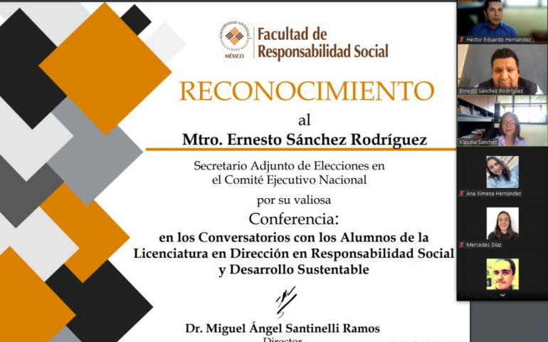 El maestro Ernesto Sánchez participa en conversatorio de Responsabilidad Social