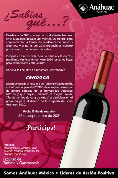 Proyecto para el diseño de la etiqueta del Vino Anáhuac cosecha 2020