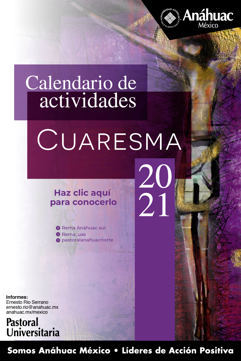 Conoce el calendario de actividades de cuaresma 2021