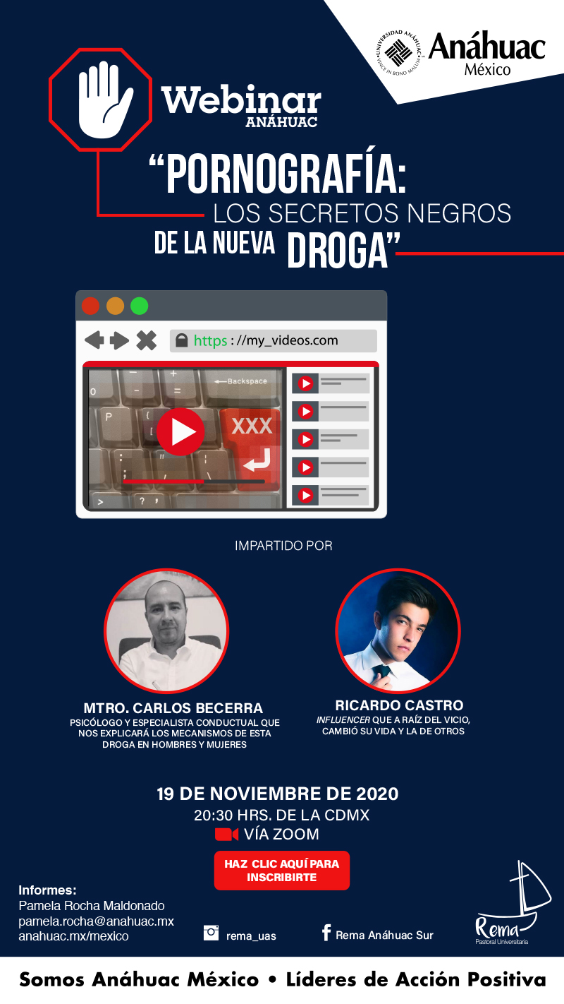 Webinar "Pornografía: Los secretos negros de la nueva droga"