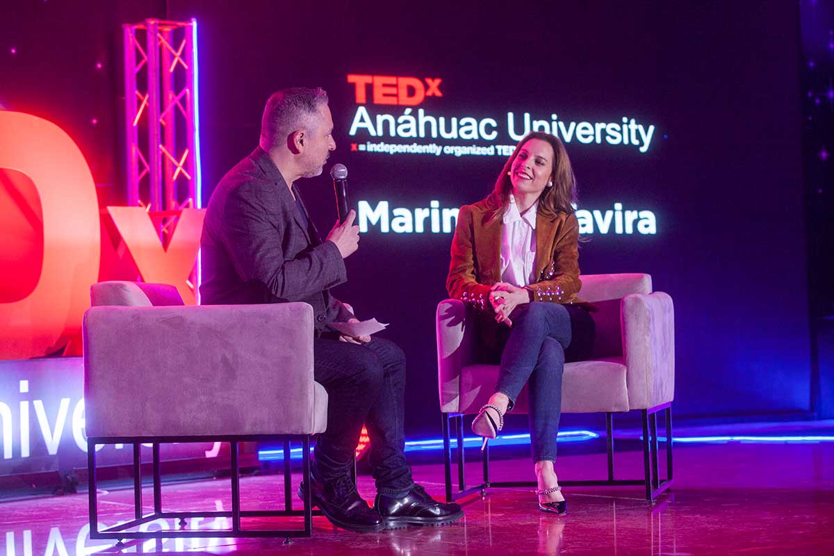 Marina de Tavira participó en el Primer TEDx Anáhuac University, que fue parte de las actividades que organizó Vértice, Programa de Excelencia y que contó con la presencia de más de 20 speakers que son actualmente líderes en las áreas en las que se desarrollan.