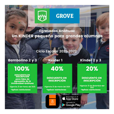 Descuentos en el Kinder Grove