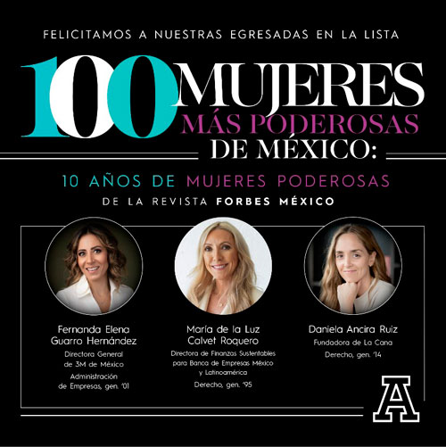 Egresadas entre las 100 Mujeres más Poderosas de México