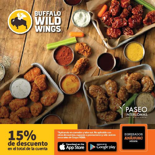 Buffalo Wild Wings - 15 %