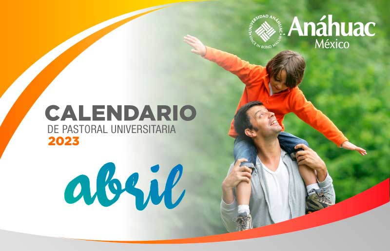 CALENDARIO DE PASTORAL UNIVERSITARIA 2023
Abril

1 al 9
Megamisiones de Semana Santa
Regístrate aquí

22
Macro evento por el día del niño Soñar Despierto
__
Vico Valores visita a casa hogar
Regístrate aquí

28
Tortatlón visita a zona de hospitales de Tlalpan
Regístrate aquí

29
REACH visita a reclusorio
Regístrate aquí

Informes
Luis Cuervo Rosas
luis.cuervo@anahuac.mx
 anahuac.mx/mexico
