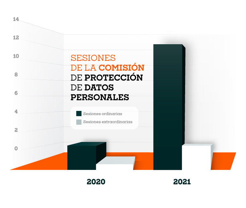 Sesiones de la Comisión de Protección de Datos 2020 - 2021