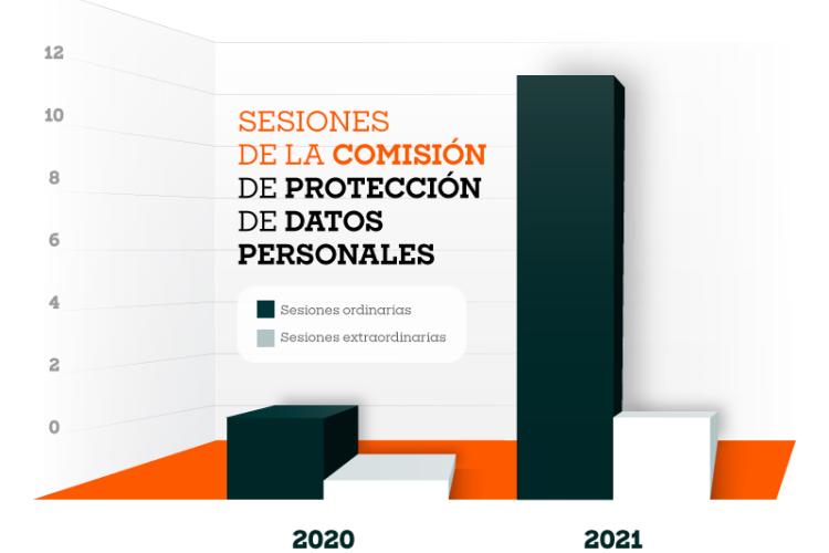 Sesiones de la Comisión de Protección de Datos 2020 - 2021