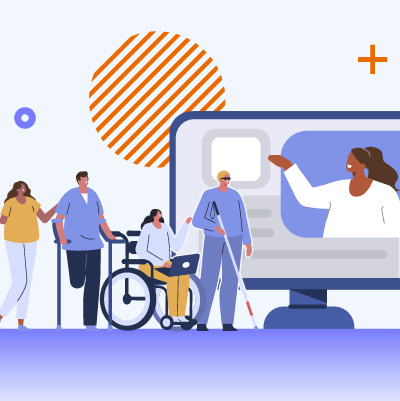 Ilustración decorativa de Feria Virtual