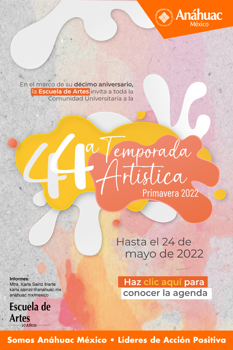 Conoce las actividades de la 44a Temporada Artística