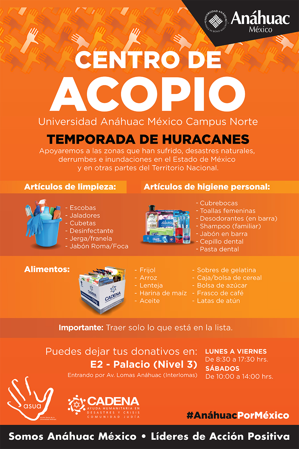 Centro de Acopio Anáhuac: Ayudemos a nuestros hermanos afectados