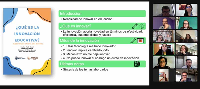Esta colaboración se llevó a cabo entre nuestra Facultad de Educación y la Universidad Finis Terrae en Chile, que derivó en la elaboración de un documento académico sobre inclusión e innovación educativa.