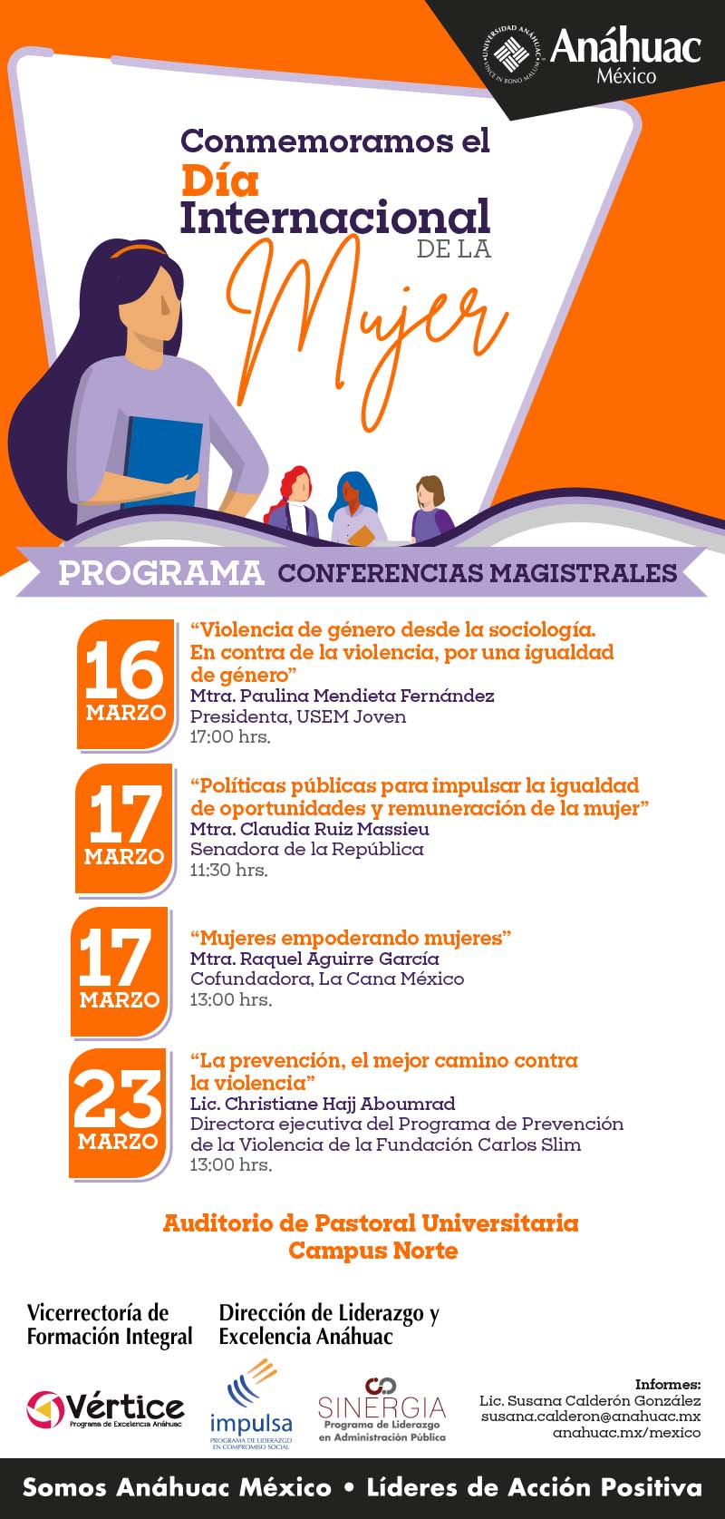 Conferencias Magistrales - Día Internacional de la mujer