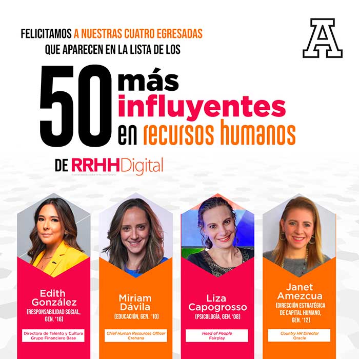 Egresadas Anáhuac entre los 50 líderes más influyentes en recursos humanos de RRHHDigital
