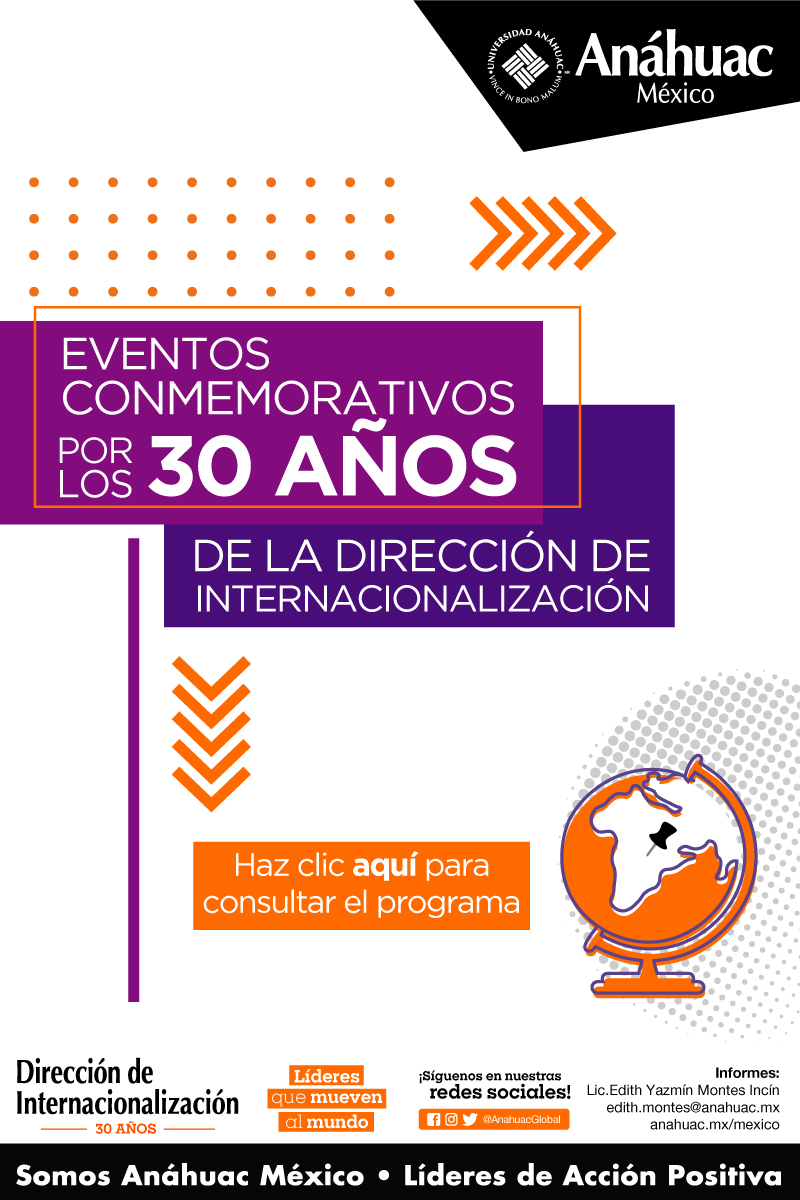 ¡Celebra con nosotros los 30 años de la Dirección de Internacionalización!