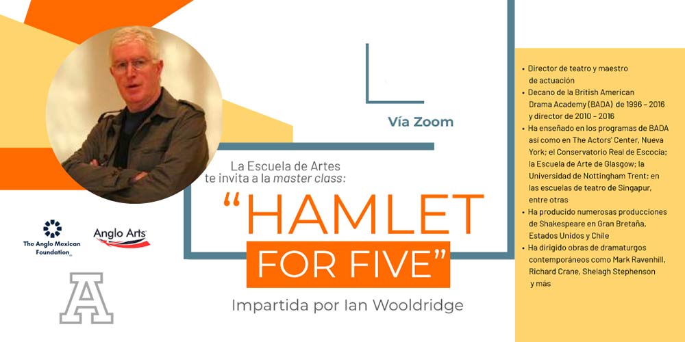 El director de teatro Ian Wooldridge habla sobre “Hamlet for Five" a alumnos de la Escuela de Artes