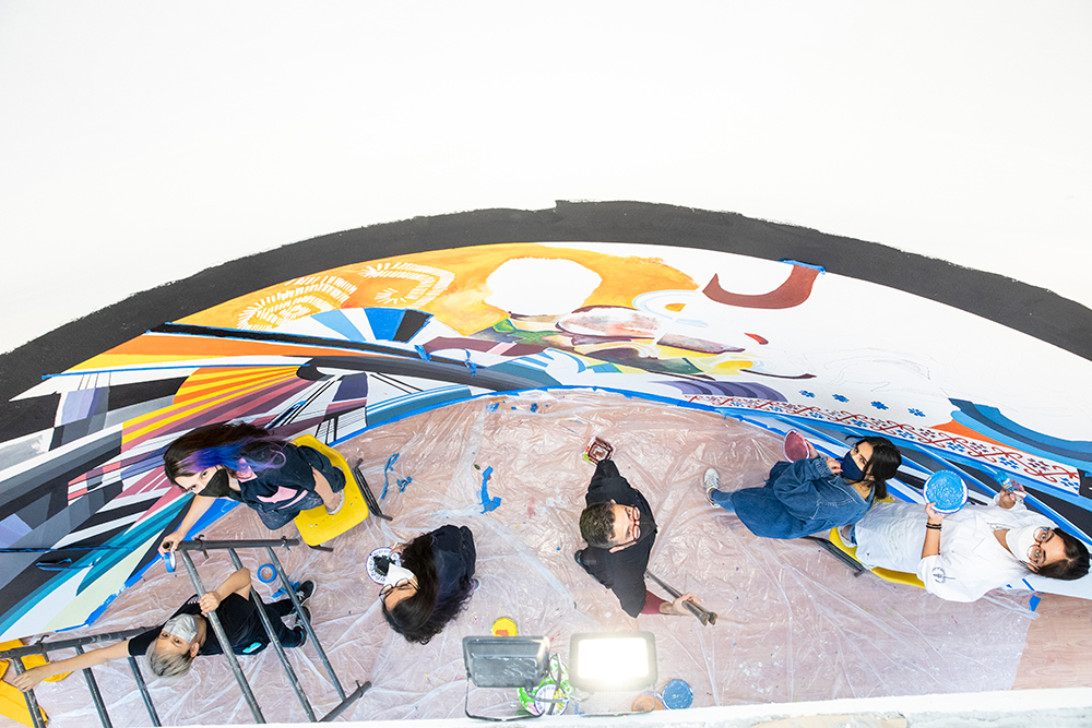 Inauguran murales de alumnos de Artes Visuales en la Biblioteca Juventino Rosas