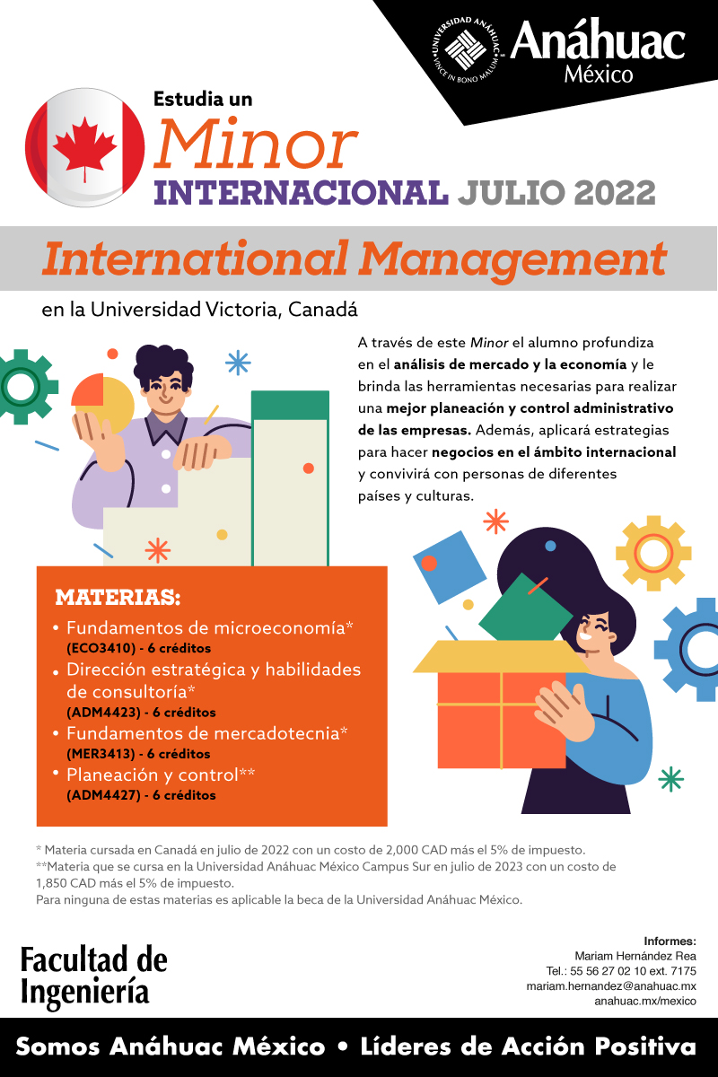 Estudia en Canadá. Inscríbete al Minor internacional diseñado junto con la University of Victoria