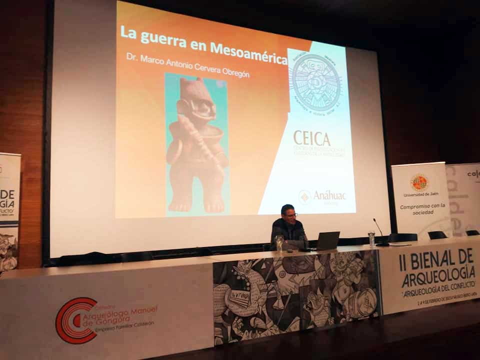Marco Cervera presenta investigación sobre la guerra mesoamericana en la Bienal de Arqueología del Conflicto en Jaén, España