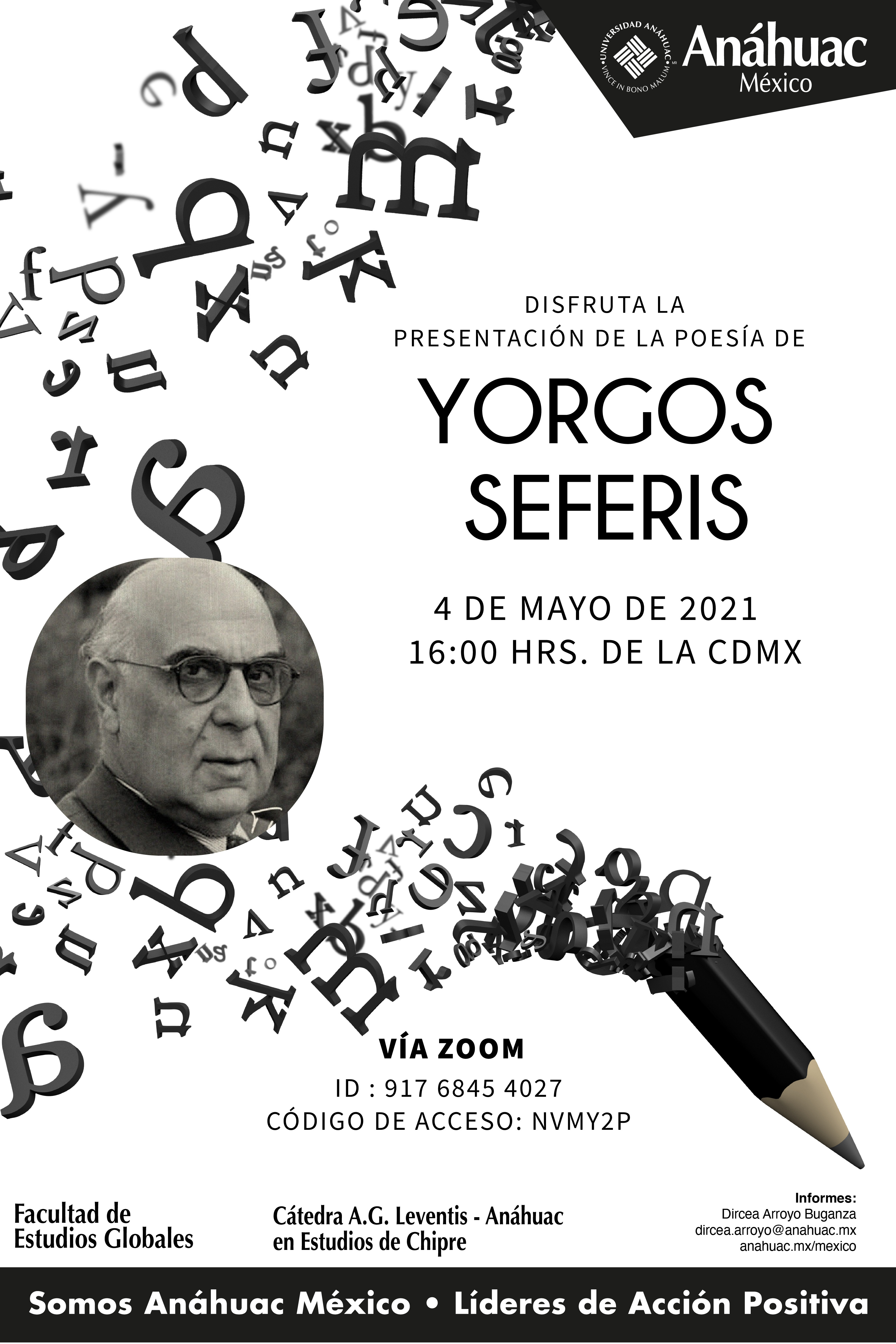 Disfruta la presentación de la poesía de Yorgos Seferis