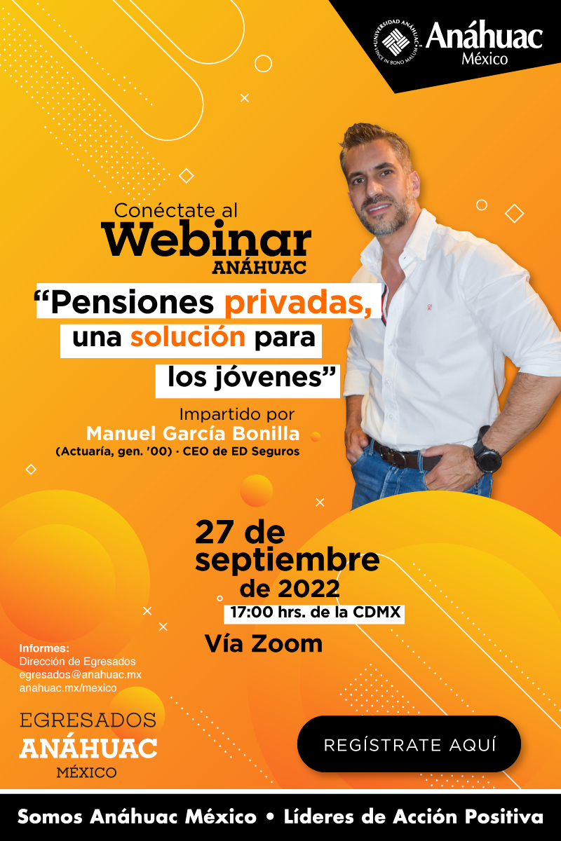 Asiste al Webinar Pensiones privadas, una solución para los jóvenes