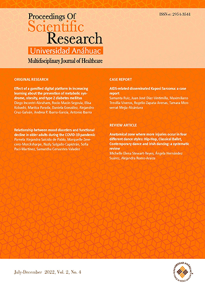 -	Proceedings of Scientific Research Universidad Anáhuac. Multidisciplinary Journal of Healthcare