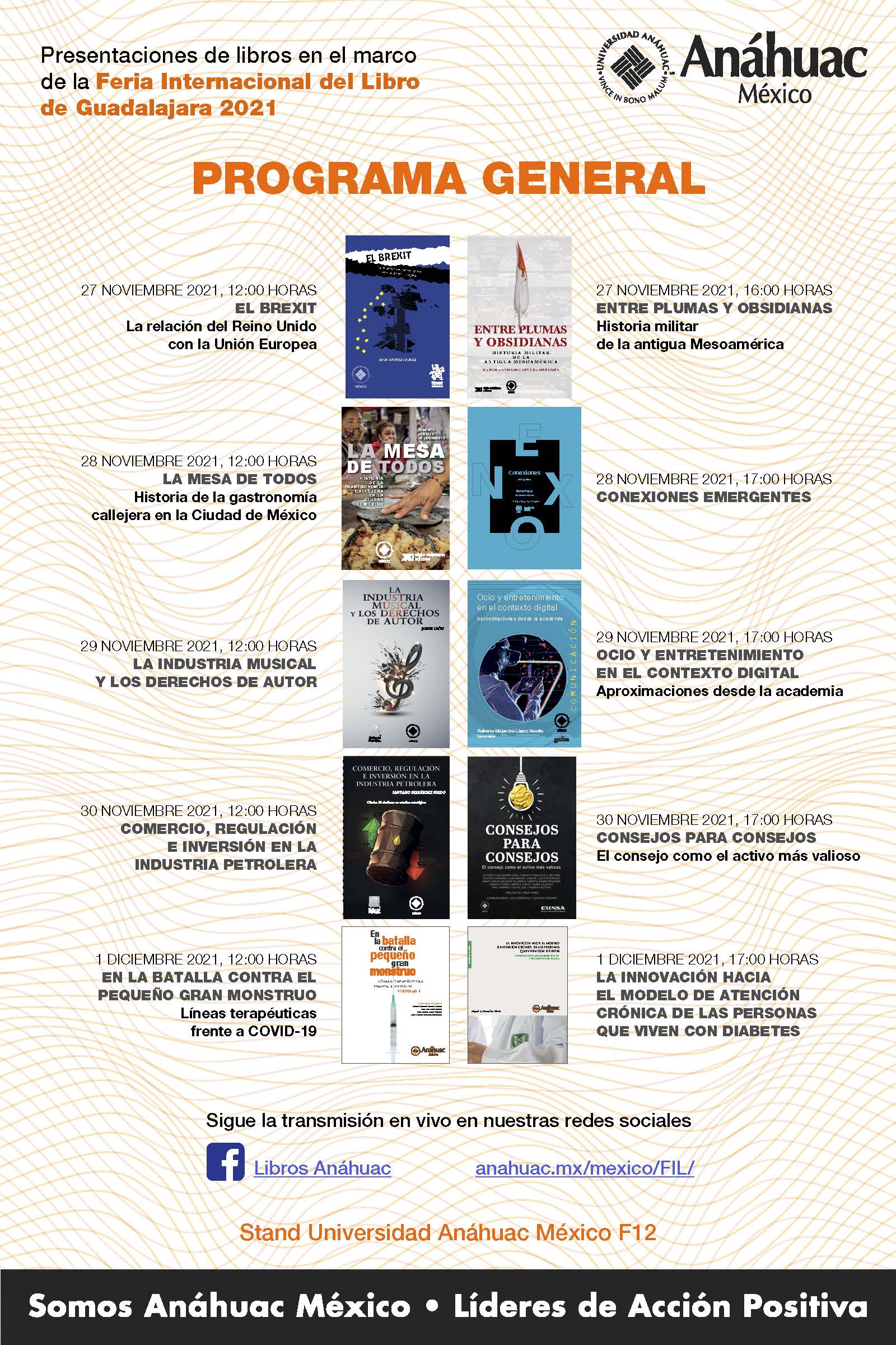 Conoce y participa en las presentaciones de libros Anáhuac en la FIL Guadalajara 2021