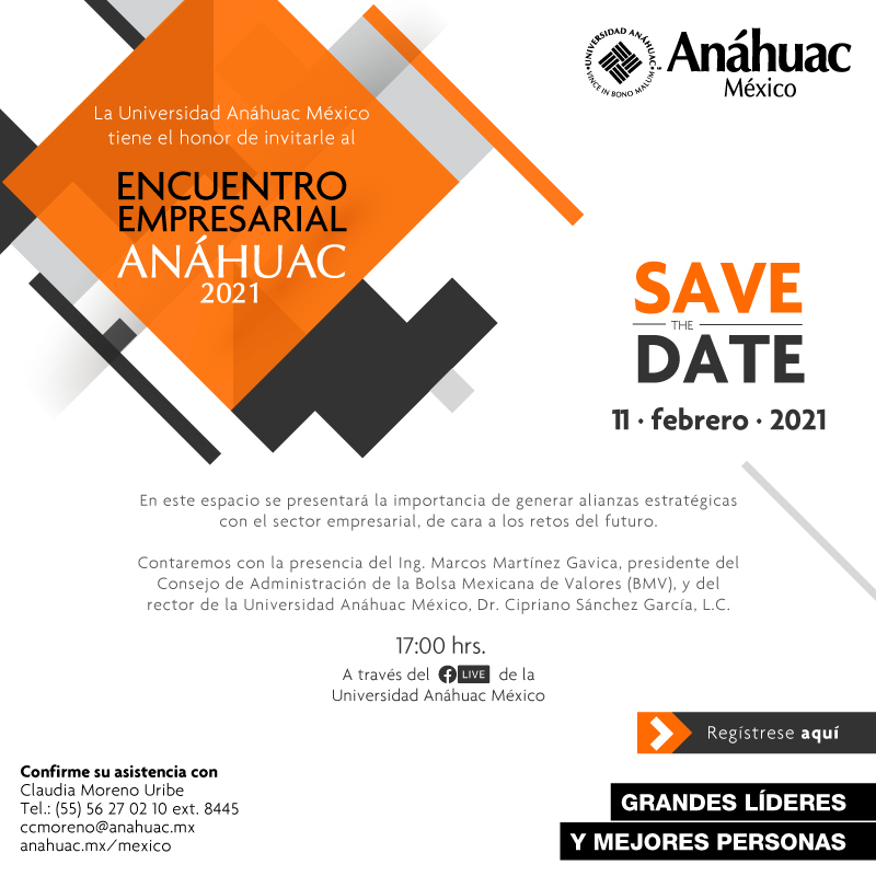 Save the date: Encuentro Empresarial Anáhuac 2021 